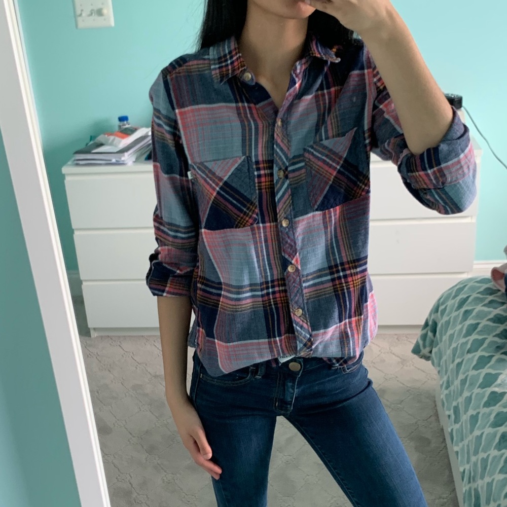 striped flannel shirt
